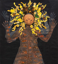 Detail of Loba Garifuna by Nancy Friedemann-Sánchez,
