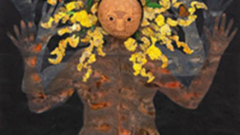Detail of Loba Garifuna by Nancy Friedemann-Sánchez,