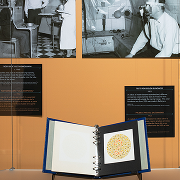 A book and black and white photos of people