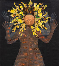 Detail of Loba Garifuna by Nancy Friedemann-Sánchez,